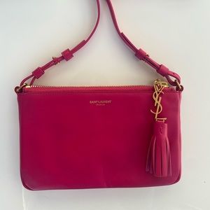 Brand NWT Saint Laurent Women’s YSL Monogram Crossbody Phone Pouch Bag